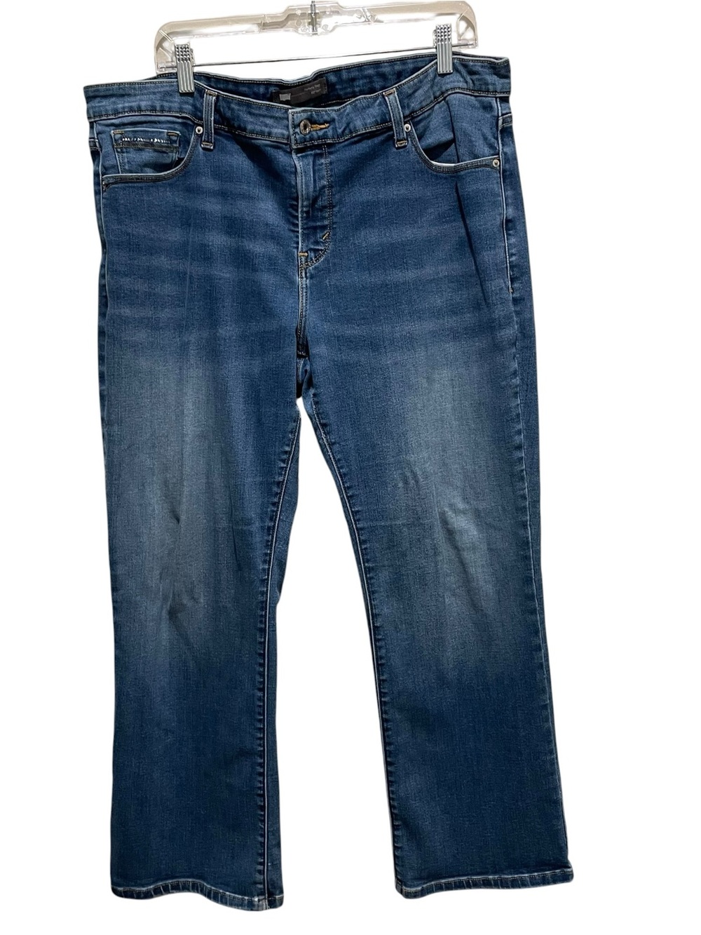 Levi’s Perfectly Shaping Bootcut Jeans Blue Womens Plus Size 20W Stretch Studded